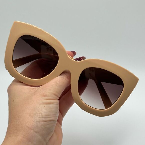 NEW CELINE Sunglasses CL4005FN 4957Z Beige/Violet Gradient Women - Picture 5 of 11